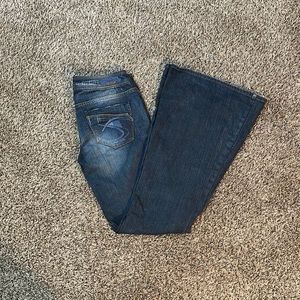 Bondi Silver Bellbottom Flare Jeans